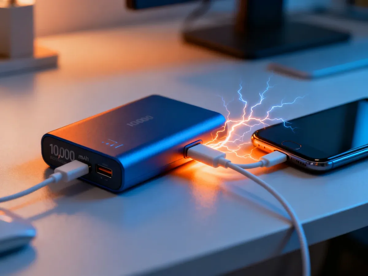 Powerbank ładujący smartfon podczas konwersji energii